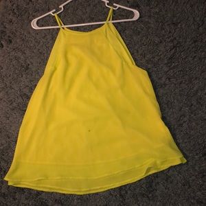 yellow tank top